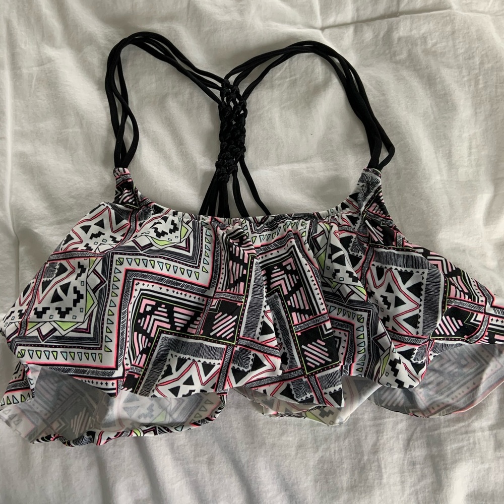 PINK Printed Bikini Top!